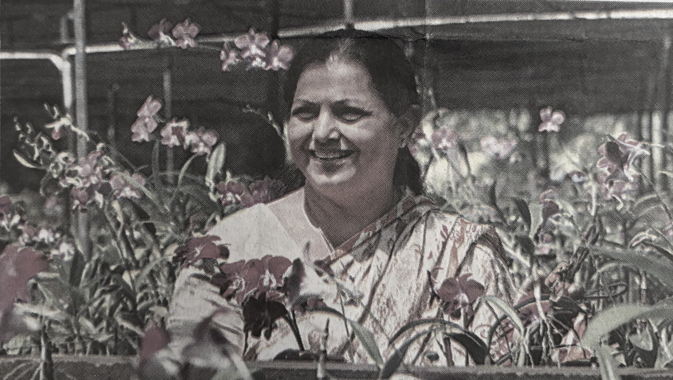Our grandmother's orchid farm on the Ashwattha grounds in 1992